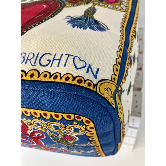 BRIGHTON NWT LARGE CANVAS GLITTERING LOVE TOTE - Picture 8 of 14